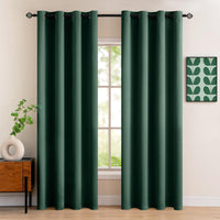 1 x RAW Customer Returns MIULEE Curtains Dark Green Opaque with Eyelets, Beautiful Soft Blackout Curtains for Darkening Rooms, Set of 2 Curtains Darkening Bedroom Living Room Thermal Curtain Cold Protection 140X245 CM - RRP €46.22