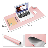 1 x RAW Customer Returns Multifunctional Office Mouse Pad, BUBM 80 x 40 cm Waterproof Desk Pad Made of PU Leather, Ultra-thin Mouse Pad, Non-Slip Desk Mat, for Office and Home - Pink - RRP €14.95