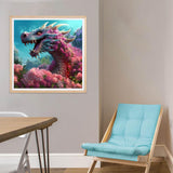 1 x Brand New Diymood DIY Diamond Painting Dragon Kit 5D Diamond Pictures Pink for Adults Artistic Rhinestone Embroidery Sets for Home Decoration 30X30 cm Wall Decoration - RRP €20.4