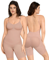 1 x RAW Customer Returns FeelinGirl Bodysuit Shapewear Tummy Control, Backless Bodysuit for Women, Seamless Faja Body Shaper, Sculpting Shaper Overbust, Shaping Bodysuits Plus Size Beige 3XL 4XL - RRP €34.27