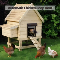 1 x RAW Customer Returns YEKUYEKU Automatic Chicken Coop Door, Automatic Chicken Coop Door with Time Control, Manual Control and Solar Control, Chicken Coop Door, Chicken Coop Door Opener for Farm, Garden, Patio Gray  - RRP €168.72