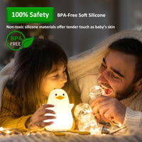 1 x RAW Customer Returns Lightzz Night Light for Kids, Cute Duck Silicone Bedside Lamp for Children s Room, ABS SIL, Touch Control, Portable and Rechargeable, Dimmable, Birthday Christmas Gifts for Boys and M - RRP €18.99