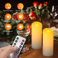 1 x RAW Customer Returns Soulbay LED candles with timer function, 12.7 cm large outdoor waterproof pillar candles flickering flame with remote control for outside garden room balcony living room decoration, 600 hours, set of 4 - RRP €17.96