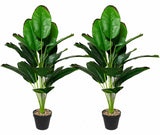 1 x RAW Customer Returns AIVORIUY artificial plants in pots, plastic artificial tropical plants, green leaves with stems and pots, green plant, fake plants for home, office plant decoration 80 cm red bird of paradise  - RRP €22.34