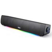 1 x RAW Customer Returns Inwa PC speakers, Bluetooth soundbar, FM radio, 3 types of connection BT 3.5mm AUX USB stick , RGB closing 4 modes, TWS, indoor outdoor 20W, RGB  - RRP €49.99