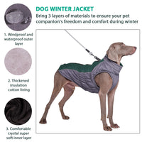 5 x Brand New OCSOSO Dog Coat, Dog Sweater Waterproof Fleece Vest with Harness Design, Reflective Adjustable Winter Coat Dog, Cozy Fleece Dog Jacket for Small Medium Large Dogs - Green, L - RRP €127.45