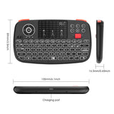 1 x RAW Customer Returns Rii i4 Mini Bluetooth Backlit Wireless Keyboard, 2 in 1 Bluetooth Wireless 2.4 GHz , Spanish QWERTY, for iOS, Android, Windows - RRP €25.78