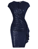 1 x RAW Customer Returns GRACE KARIN women s evening dress for women elegant sequins party dresses navy blue XXL - RRP €56.99