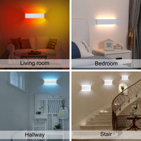 1 x RAW Customer Returns Lightsjoy Smart RGB Dimmable LED Wall Lamp with Remote Control Wall Light Modern App Control 213 Modes 16 Million Colors Music Voice Synchronization for Living Room Hallway Stairs etc. - RRP €46.38