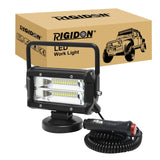 1 x RAW Customer Returns RIGIDON 1 Pcs LED work light with magnetic base, 5 inch 13cm 72W 12V 24V LED floodlight, offroad lighting for car SUV ATV, tractor, truck, 4x4, boat, 6000K LED searchlight, work light - RRP €29.99