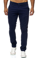 1 x RAW Customer Returns Elara Men s Chino Trousers Slim Fit Stretch Chunkyrayan MEL009-Navy Blue-38 30 - RRP €34.95