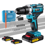 1 x RAW Customer Returns CONENTOOL 21V cordless screwdriver set, cordless drill driver with 2x 1500mAh batteries, 45 Nm max cordless drill, 2-speed, torque on 18 1 levels, drill driver with 32PCS accessories - RRP €40.33