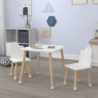 1 x RAW Customer Returns KYWAI Children s Coffee Table with Chair For a Child s Room with Style, Table and Chair in High Quality Pine Wood - RRP €85.61