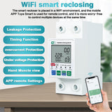 1 x RAW Customer Returns DEWIN Smart Meter, Smart Meter Energy Monitor Tuya WiFi Smart Protector Reconnection Switch Circuit Breaker Current Voltage Monitoring - RRP €29.79