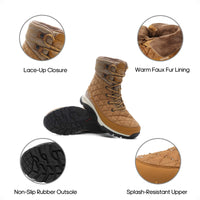 1 x RAW Customer Returns NORTIV 8 Women s Winter Snow Boots with Warm Padding Winter Trekking Hiking Shoes TAN SNSB223W-E Size 39 EUR  - RRP €56.72