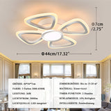 5 x Brand New CURBEL LED Ceiling Light Dimmable With Remote Control Ceiling Lamp Creative Four-leaf Clover Design Dining Room Lamp Bedroom Living Room Ceiling Light 4 Heads 44cm 17.3in  - RRP €151.2