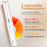 1 x RAW Customer Returns Cordless hair straightener curls and straightens 2 in 1, mini hair straightener, negative ion technology, rechargeable portable USB hair straightener with 3 temperatures, ideal for men, women - RRP €39.99