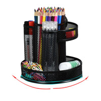 3 x Brand New Desk organizer for kids, rotating pen holder, rotating pen holder, metal wire and multifunctional pen holder, suitable for office and study supplies blue  - RRP €48.39