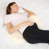 1 x Brand New LightEase Pregnancy Pillow, Side Sleeper, Double Wedge for Body, Belly, Back Support, Soft, Non-Bulky, Mixed Sponge and Chemical Fiber Filling - RRP €40.92