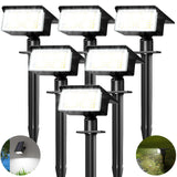 1 x RAW Customer Returns nipify solar spotlights for outdoor use 6 pieces 75LED 4 modes solar garden lights for outdoor IP67 6500K LED solar spotlights outdoor solar lamps for outdoor garden, tree spotlights, path, yard, garage, cold white - RRP €49.99