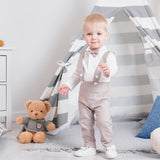 1 x RAW Customer Returns Gajaous Baby Boys Christening Suit Gentleman Clothing Sets Toddler Boys Long Sleeve Tie Wedding Suit for Spring Autumn - RRP €24.99