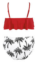 1 x RAW Customer Returns SHEKINI Girls Two-Piece Swimsuits Ruffle Bikini Top with Triangle Bikini Bottoms Cute Girls Tankini for 6-14 Years 8-10 Years, Girls - Red Y  - RRP €23.54