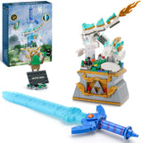 1 x RAW Customer Returns Sillbird Master Sword Construction Kit with Dragon, Hyrule Collection Display Model for Game Fans, Luminous Clamp Building Blocks Master Sword, Ideas Gifts for Children Ages 8 and Up 684 Pieces  - RRP €39.99