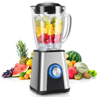 1 x RAW Customer Returns Aigostar Archer Blender Smoothie, 1200W Multifunctional Blender, BPA Free, 1.8L, 6 Blades 3D Design , Stainless Steel, 2 Speed Pulse, Crushed Ice. - RRP €60.49