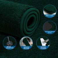 1 x RAW Customer Returns RTBQJ-AT Bath Mat Non-Slip Bathroom Carpet 120x80cm Large Bath Rug Microfiber Soft Bath Rug Kitchen Floor Mats Machine Washable Oeko-Tex 100 Certified, Dark Green - RRP €33.96