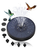 1 x RAW Customer Returns Solar fountain for outdoors, solar fountain for outdoors with 8 nozzles and 7 colorful LED lights, solar garden fountain, solar pond pump, solar bird bath, pool fountain, small solar water pump - RRP €30.24