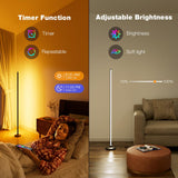 1 x RAW Customer Returns Buyya 165cm LED Floor Lamp, RGB Floor Lamp Dimmable with APP and Remote Control, Music Synchronization, Smart Floor Lamps Living Room, LED Floor Lamp for Living Room and Bedroom - RRP €55.99