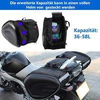 2 x RAW Customer Returns Abhpjuy motorcycle tail bag saddle bag side bag to send waterproof cover can put helmet motorcycle bag universal tail bag - RRP €118.0