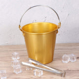 6 x RAW Customer Returns Ice Container Cooler Bucket Metal with Handles Large Galvanized Bucket Champagne Bottle Cooler Beer Bucket Small Plant Pot Ice Cube Tongs Drinks Bucket for Parties Wine - RRP €151.2