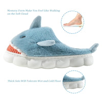 1 x RAW Customer Returns Fadezar Slippers Women s Shark Cow Winter Plush Slippers Men s Fluffy Warm Slippers Comfortable Non-Slip Flat Slippers Sky Blue EU 41-42 Sole Size 42-43  - RRP €21.62