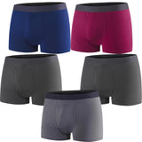 1 x Brand New ZENGVEE Men s Pack of 5 Boxer Shorts Without Scratching Notes Men s Underwear Bamboo Fiber N2-Black Black Navy Gray Red-2XL  - RRP €35.99