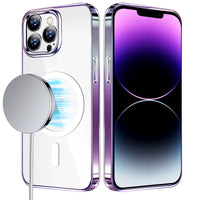 1 x Brand New Qissy Magnetic Phone Case for iPhone 14 Pro Max Case with MagSafe, Transparent Gradient Clear Never Yellow Cover iPhone 14 Pro Max Protective Case, Shockproof Scratch-Resistant Thin Slim for iPhone 14 Pro Max Case - RRP €21.6