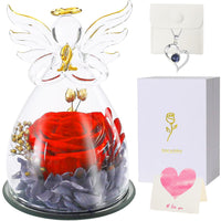 1 x RAW Customer Returns KEEPAQ Eternal Rose in Glass, Angel Eternal Rose Gift Box, Birthday Gift for Women, Gifts for Women, Mom Birthday Gift, Mother s Day Gift for Mom Grandma - RRP €16.1