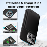 1 x RAW Customer Returns  6800mAh Battery Case for iPhone 15 Pro, New Upgrade High Capacity Rechargeable Extended Battery Pack, Protective Portable Smart Backup Charging Cover for iPhone 15 Pro 1 Pack  - RRP €24.19