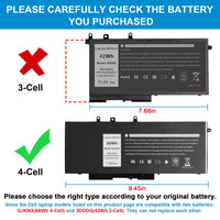 1 x RAW Customer Returns ASUNCELL 7.6V 68Wh Laptop Battery for Dell Latitude 5480 5580 5280 5288 5488 5490 5491 5495 5580 5590 E5288 E5480 E5580 Precision 3520 3530 Series GJKNX GD1JP 0GD1JP DY9NT 0DY9 NT 5YHR4 451-BBZG - RRP €45.24