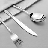 1 x RAW Customer Returns TEAMFAR Cutlery Set, 60-piece stainless steel cutlery set dining cutlery set service for 12 people, hammer handle table cutlery with knife fork spoon, highly polished dishwasher safe - RRP €44.99