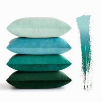 1 x Brand New MIULEE Set of 4 Velvet Cushion Covers Decorative Pillowcase Comfortable Smooth Soft Decoration Accessory Home Living Room Bedroom Offices for Sofa 30X50CM Green Series - RRP €19.2