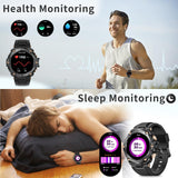 1 x RAW Customer Returns Smartwatch Men, 1.5 inch HD Touchscreen Smart Watch with Phone Function Heart Rate Monitor SpO2 Sleep Monitor, 120 Sports Modes Sports Watch, 800mAh Battery, IP68 Waterproof Military Smartwatch for Android iOS - RRP €57.74