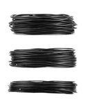 1 x RAW Customer Returns QWORK 3 Rolls Bonsai Wire, Anodized Aluminum Wire for Bonsai Training, 1.0mm 1.5mm 2.0mm, Each Size 10 m Black  - RRP €9.58