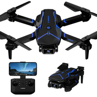 1 x RAW Customer Returns Mini drone with camera HD 720P, X19 children s drone with 2 cameras, RC quadcopter with FPV WiFi transmission, foldable drone with altitude hold for adults, 3D flip, headless mode for beginners, 2 modular batteries - RRP €69.99