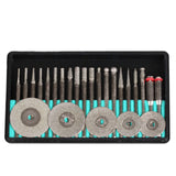 1 x RAW Customer Returns ZFE Diamond Burr Set Diamond Grinder Grinding Bit Drill Set For Dremel, Proxxon Multifunctional Tools-3mm Shank 25pcs Grinding Bit Drill Set  - RRP €9.99