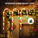 1 x RAW Customer Returns Amzxart Outdoor Christmas Decorations, 12 Solar Poles Candy Cane Christmas Lights Outdoor Decoration 8 Modes Solar Christmas Lights Outdoor Waterproof Pathway Light - RRP €29.89