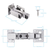 1 x RAW Customer Returns Zocipro 4 pieces hinge folding fitting, 90 170 degree folding hinge folding shelf hinge, table holder cabinet hinge screw-on hinge with 24 screws for cabinet, table, wardrobe doors - RRP €19.15