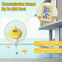 1 x RAW Customer Returns GEEVON Pool Thermometer Wireless, Digital Pool Thermometer Floating with Temperature and Humidity Meter Inside, 3 Channels for Swimming Pools, Small Ponds and Whirlpools - RRP €31.25