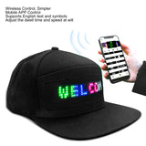 1 x RAW Customer Returns DEWIN LED Hats, Programmable Bluetooth APP Control Editable Colorful LED Hat for Outdoor, Concert, Carnival, Christmas, Bars, Clubs Black  - RRP €28.79