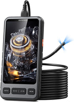 1 x RAW Customer Returns DEPSTECH THREE Lenses Endoscope Camera with Light 5 Inch IPS Screen, Split Screen View, 1080P HD Sewer Camera Pipe Camera 5m Snake Camera Industrial Inspection with Carry Bag - RRP €131.09